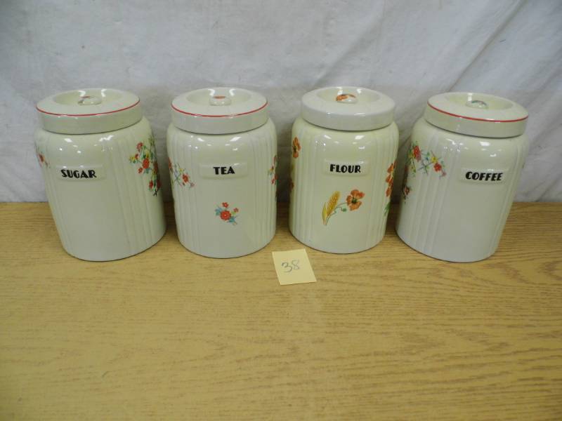 lot 38 image: Halls Canisters