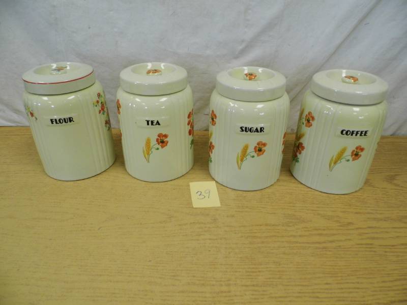 lot 39 image: Halls Canisters