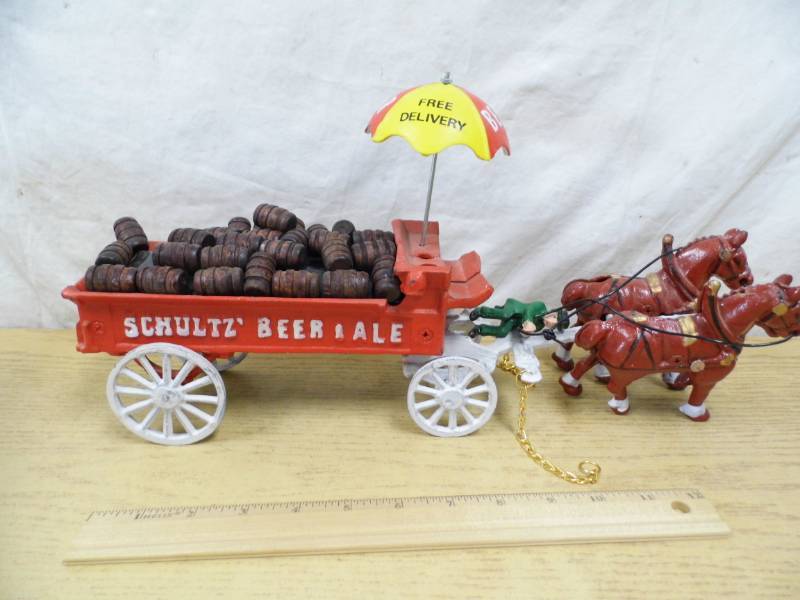 lot 79 image: Cast Iron Beer Wagon