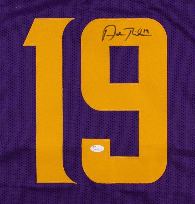 lot 7 image: Adam Thielen Signed Special Edition Color Rush Jersey (JSA COA)