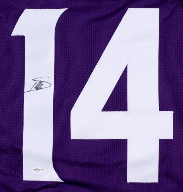 lot 12 image: Stefon Diggs Signed Vikings Purple Jersey (TSE Hologram)