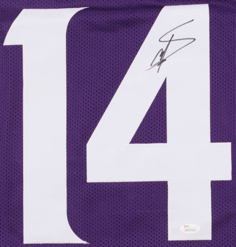 lot 13 image: Stefon Diggs Signed Purple Jersey (JSA COA)