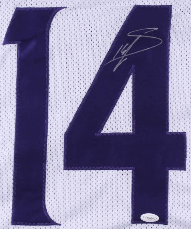 lot 14 image: Stefon Diggs Signed White Jersey (TSE COA)