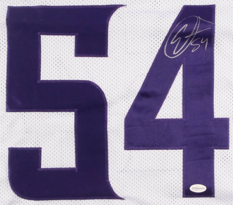 lot 22 image: Eric Kendricks Signed Vikings White Jersey (TSE COA)