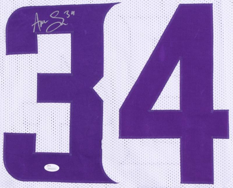lot 34 image: Andrew Sendejo Signed White Jersey (JSA COA)