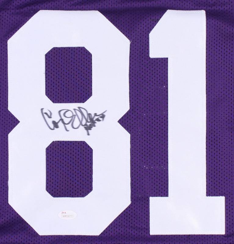 lot 41 image: Carl Eller Signed Vikings Purple Jersey (JSA COA)
