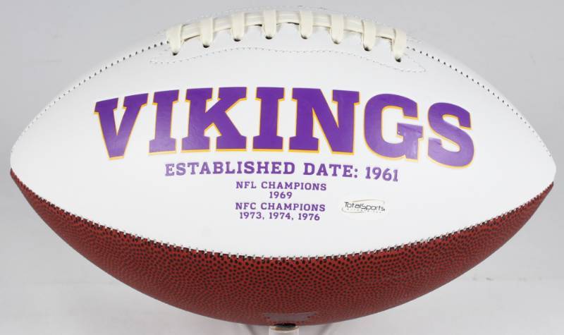 lot 45 image: Stefon Diggs Signed Vikings Logo Full-Sized Football (TSE COA)