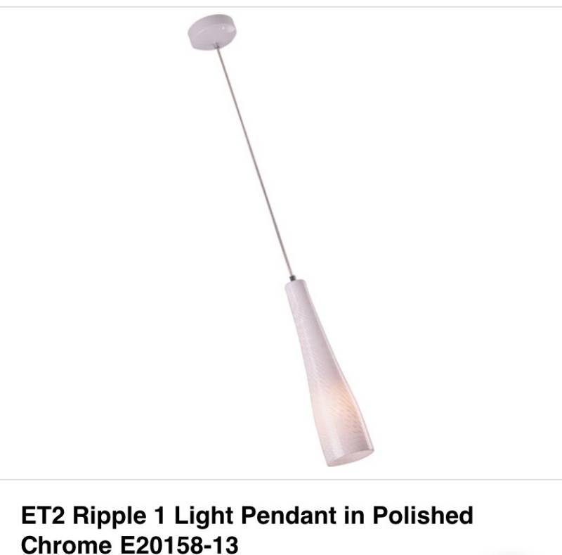 ET2 Ripple Pendant Light in Polished Chrome