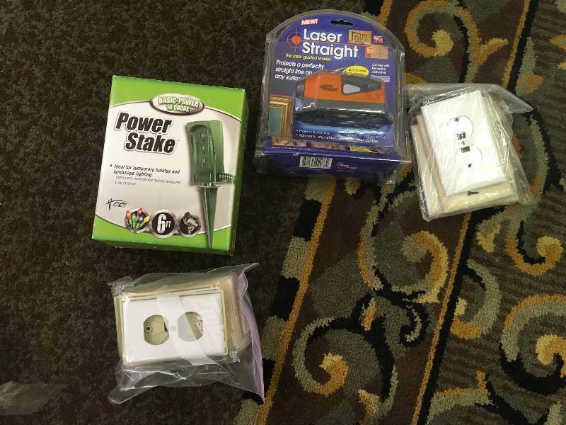 Power Stake, Outlet Covers, Laser Guided Leveler