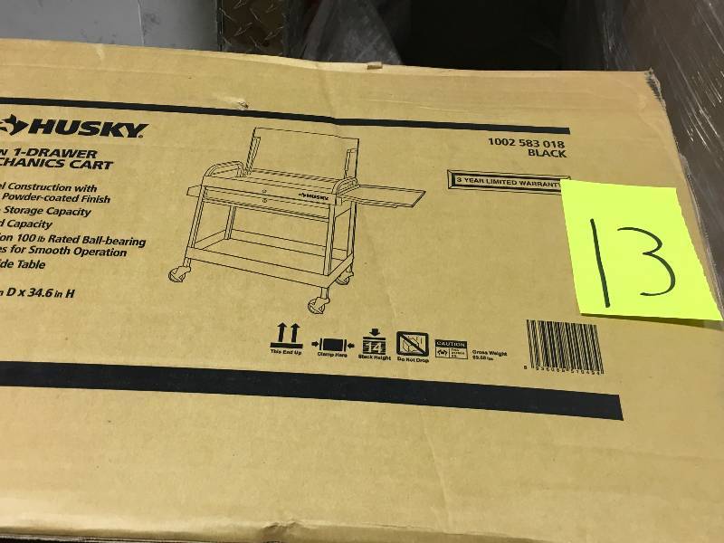 lot 13 image: Husky 31 in. 1-Drawer Utility Cart DAMAGE BOX