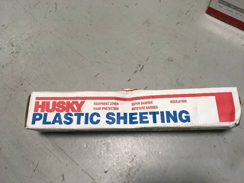 lot 24 image: HUSKY 8 ft. 4 in. x 200 ft. Clear 1.5 mil Polyethylene Sheeting not used