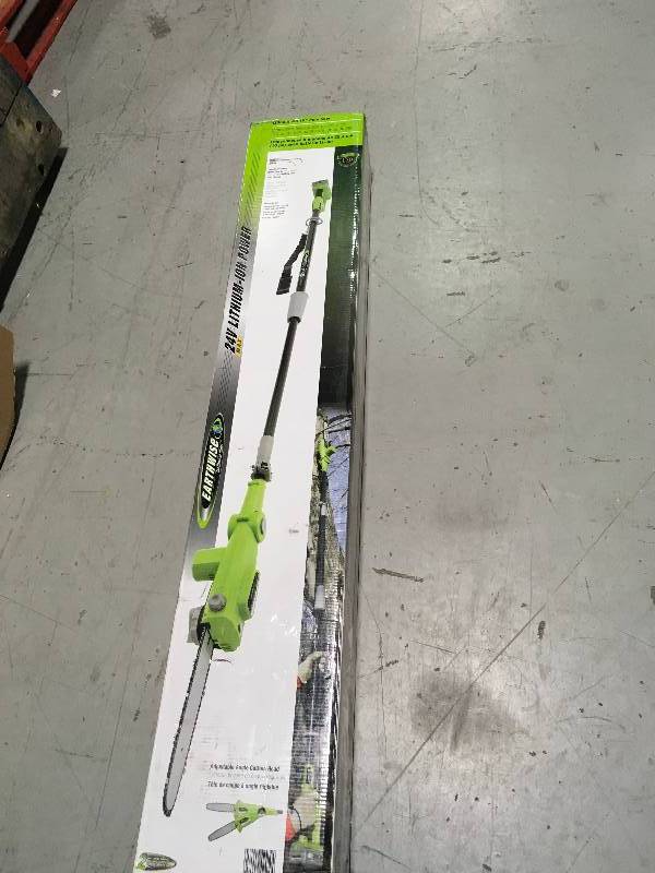 lot 27 image: Earthwise 10 in. 24-Volt Lithium-Ion Cordless Pole Saw not used
