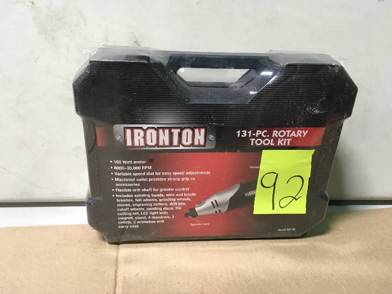 lot 92 image: Ironton 46136 131 PC Rotary Tool Kit