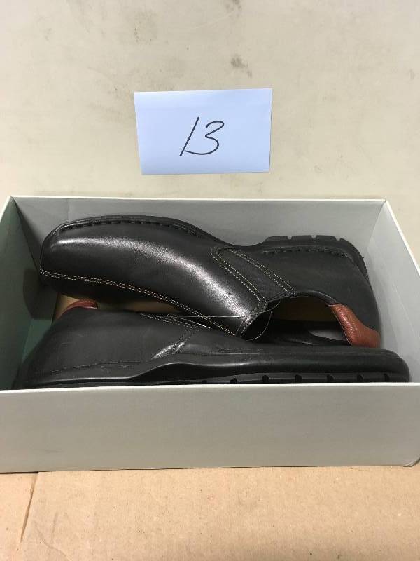 lot 13 image: Cole Haan Mens Zeno Black Leather Slip On Shoe Size 11.5 not used