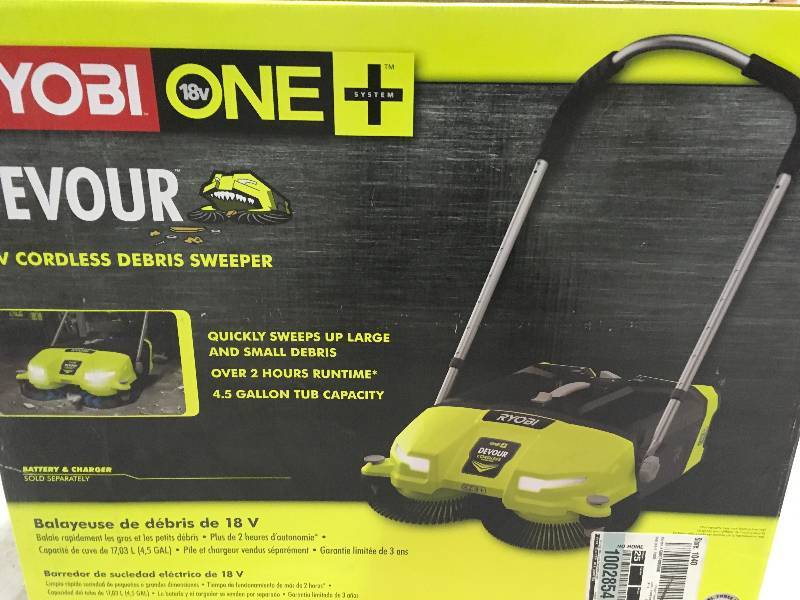 ryobi p3260 18 volt one  4.5 gal devour debris sweeper