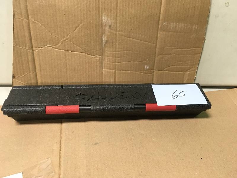 lot 65 image: Husky 5-80 ft. lbs. 38 in. Drive Digital Display Click Torque Wrench  in good working condition