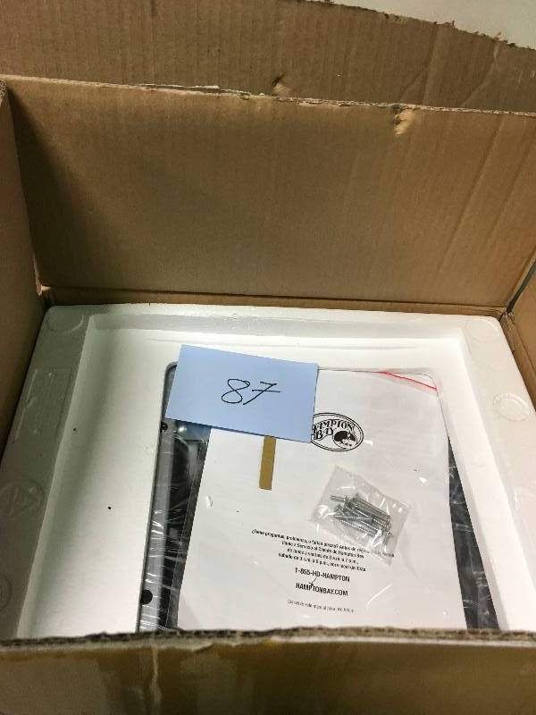 lot 87 image: Hampton Bay 140 CFM Ceiling Humidity Sensing Bathroom Exhaust Fan like new