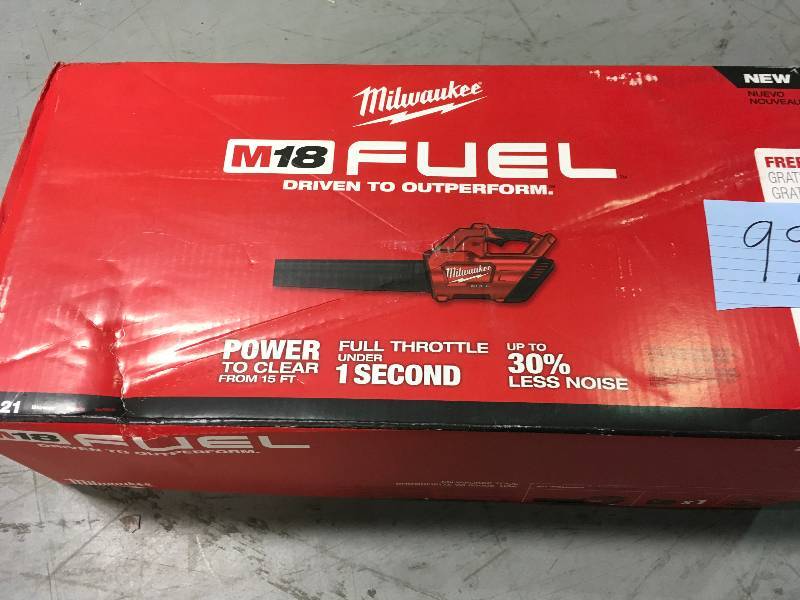 lot 99 image: Milwaukee M18 FUEL 100 MPH 450 CFM 18-Volt Lithium-ion Brushless Cordless Handheld Blower Tool Only not used