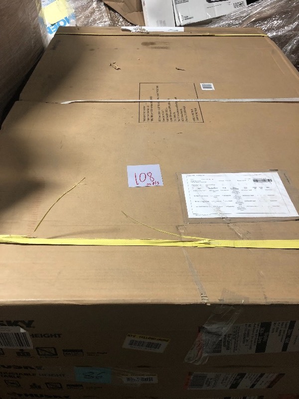 lot 108 image: Husky 46 in. Adjustable Height Work Table new