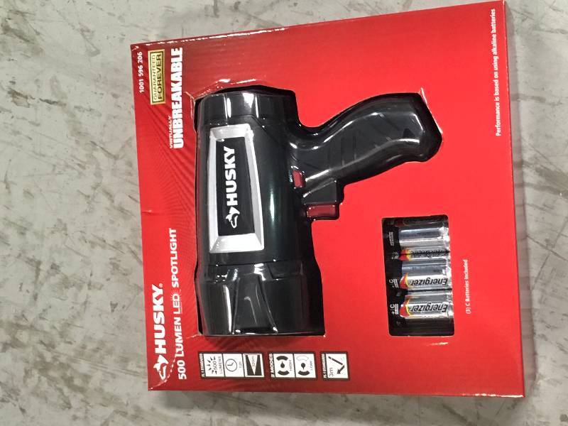 Husky 500 Lumen LED Compact Unbreakable Spotlight not used