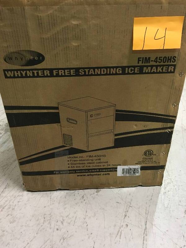 Whynter 44 lb. Freestanding Ice Maker in Stainless Steel not used
