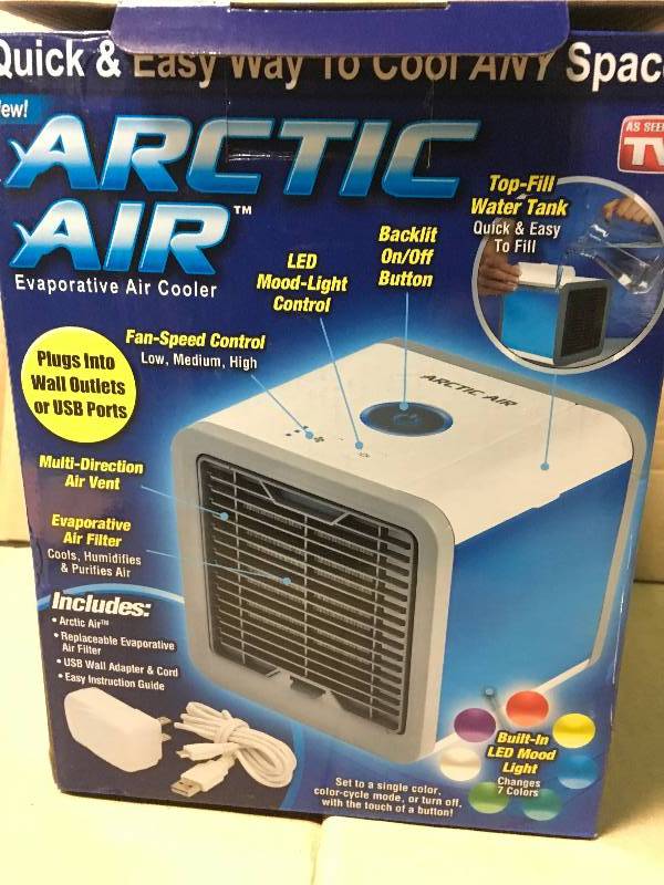ARCTIC AIR Compact 440 CFM 3-Speed Portable Evaporative Cooler for 45 sq. ft. not used
