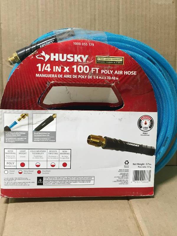 Husky 14 in. x 100 ft. Polyurethane Air Hose not used