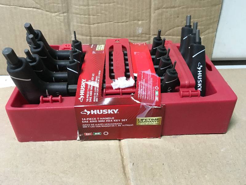 Husky SAEMetric T-Handle Hex Key Set (14-Piece) not used