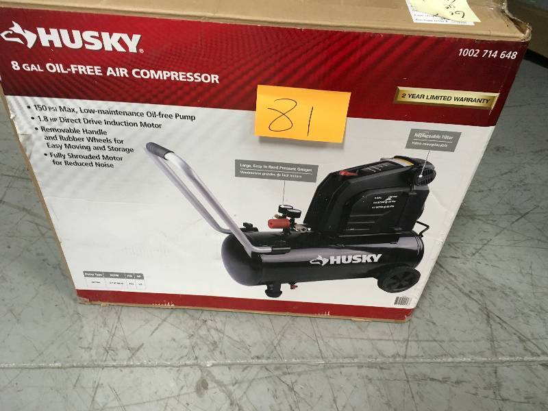 Husky 8G 150 PSI Hotdog Air Compressor USED in good working condition