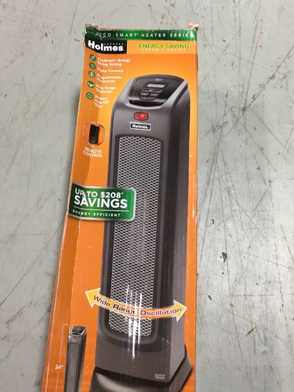 Holmes Energy Saving 24 Tower Ceramic Space Heater with Remote Control HCH8305 in like new condition