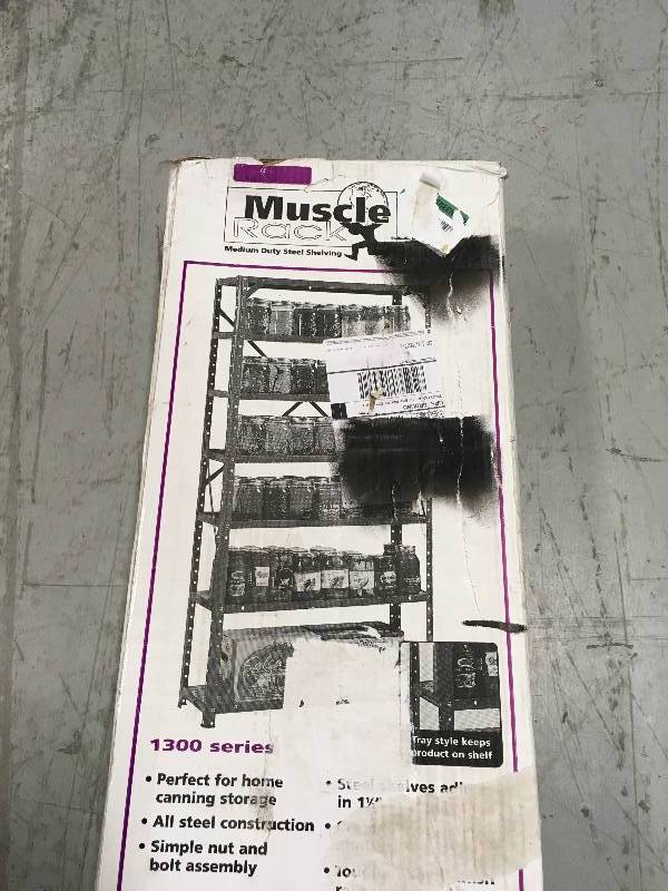 Edsal 60 in. H x 30 in. W x 12 in. D Steel Canning Shelving Unit in Gray not used