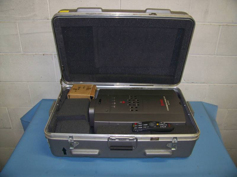 lot 72 image: EIKI, LC-XC1, LCD Projector with Remote Control and extra Lamp in Hard Sided, Padded Inside Travel  Shipping Case