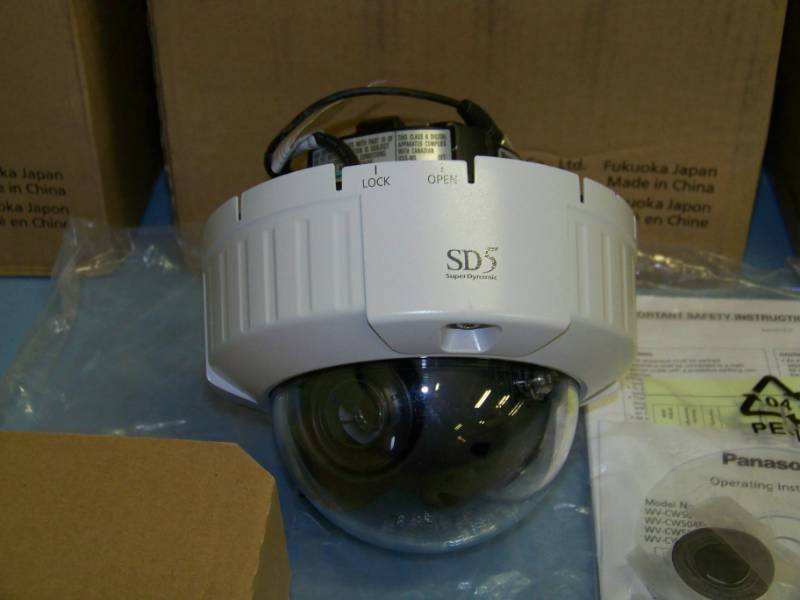 lot 31 image: (3) Panasonic, Color CCTV Cameras in Plastic Dome Enclosures - NEW IN ORIGNAL BOXES