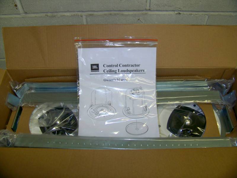 lot 39 image: (Pair) JBL, Control Contractor Series, 24CT, In-Ceiling Speakers  Loudspeakers - NEW IN ORIGINAL OPEN BOX