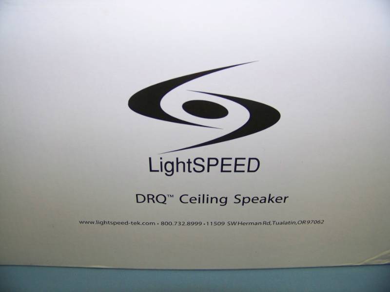 lot 37 image: (2) LightSpeed, DRQ Ceiling Speakers - NEW IN ORIGINAL BOXES