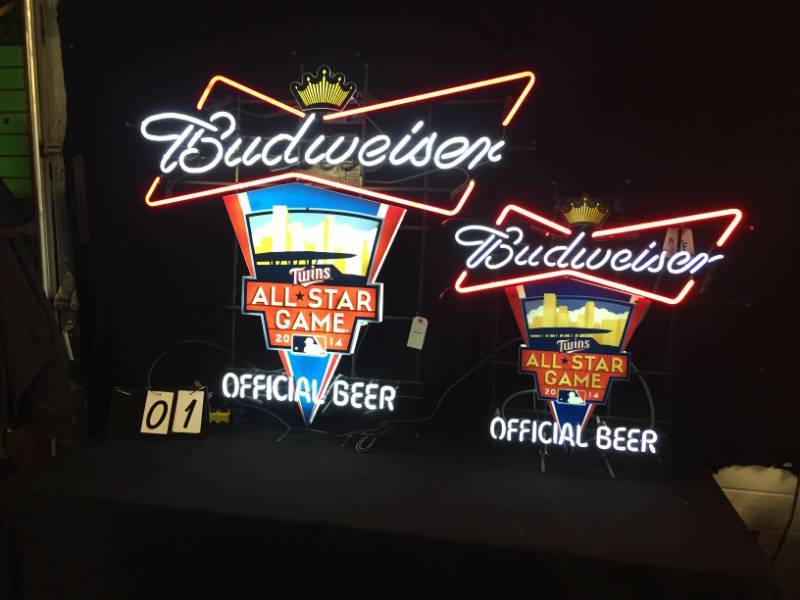 Beer Sign .. Budweiser .. All Star Game .. Baseball .. St. Louis