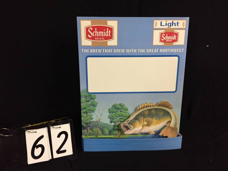 lot 62 image: Schmidt large mouth bass cardboard display