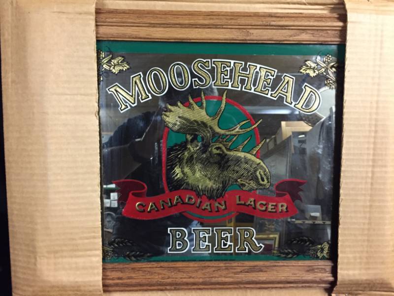 lot 63 image: Moosehead Lager mirror