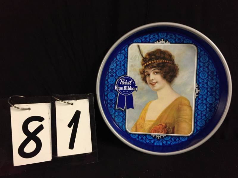 lot 81 image: Pabst Blue Ribbon PBR serving tray