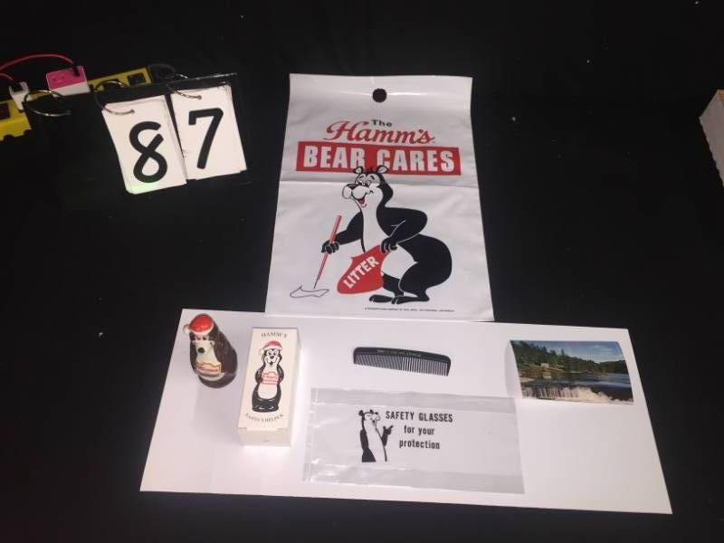 lot 87 image: Lot of Hamms Beer advertising items