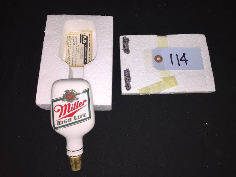 lot 114 image: Miller High Life ceramic tap handle