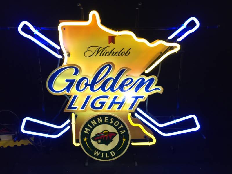 lot 146 image: Michelob Golden Light MN Wild neon