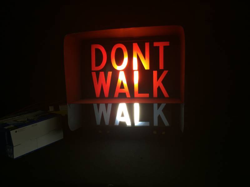 lot 60 image: New Light Up Walk  Dont Walk sign