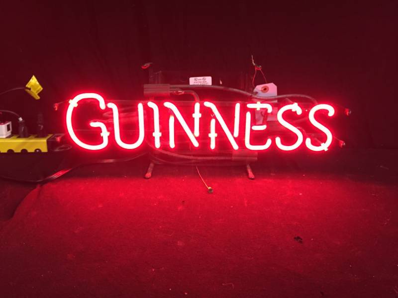 lot 165 image: Guinness beer red neon
