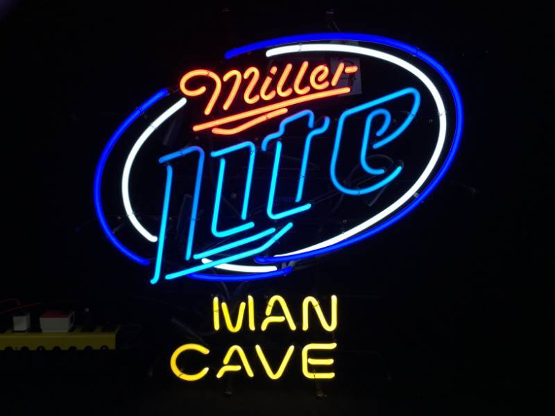 lot 167 image: Miller Lite Man Cave neon