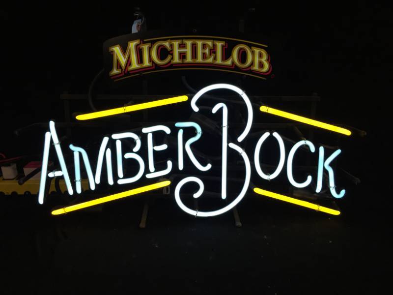lot 169 image: Michelob Amber Bock neon