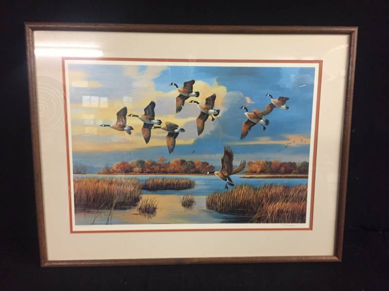 lot 188 image: Canadian Geese print