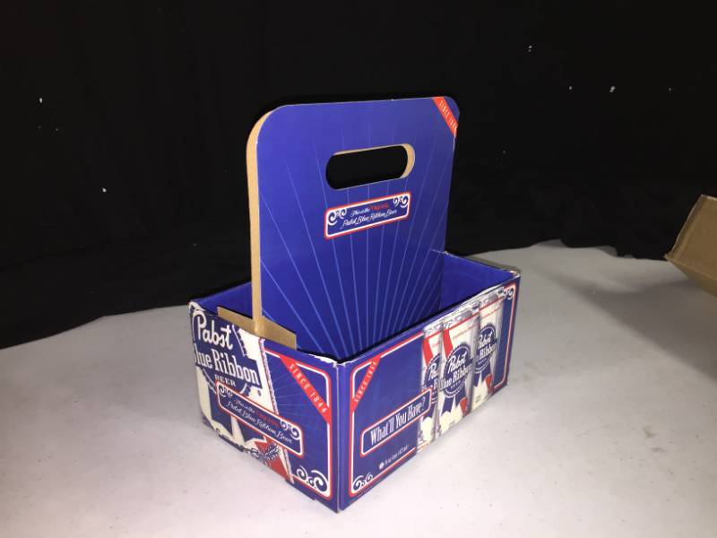 lot 241 image: PBR Pabst Blue Ribbon condiment caddies