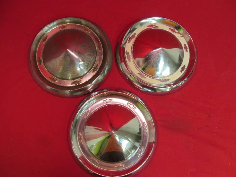 vintage Chevy wheel covers