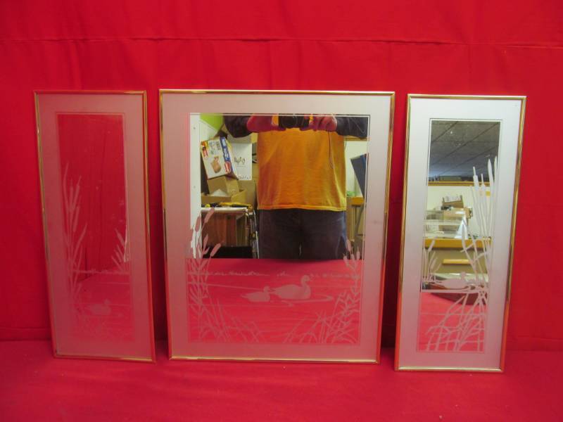 etched mirror 3 piece set